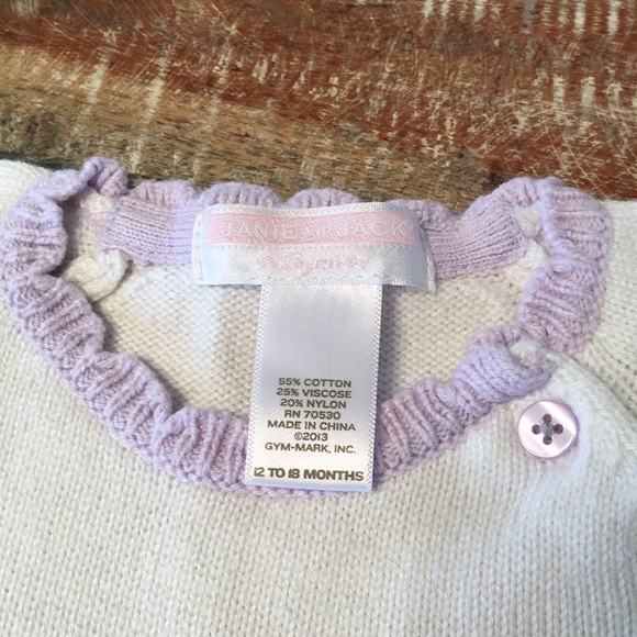 Lavender dress and tights set Janie and Jack 12-18 - Picture 4 of 8